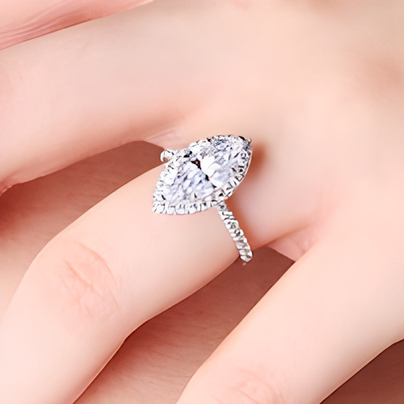 3.5 CT. TW Marquise-Cut Lab-Grown Diamond Frame Engagement Ring in Platinum (F/VS2)