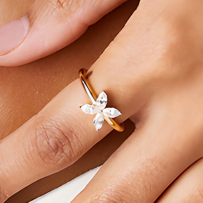 Zales x Nungu 0.75 CT. TW Marquise Diamond Flower Ring in 14K Gold
