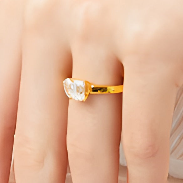 1.0 CT. TW Pear-Shaped and Emerald-Cut Diamond Toi et Moi Engagement Ring in 14K Gold