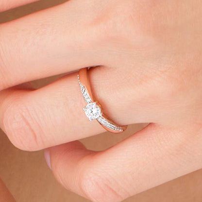 0.33 CT. TW Diamond Engagement Ring in 10K Rose Gold