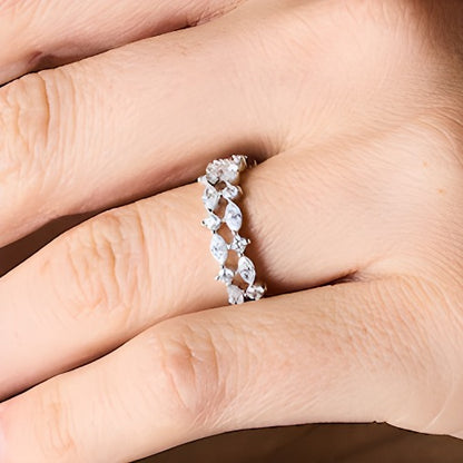 0.75 CT. TW Lab-Grown Diamond Multi-Shape Anniversary Band in 14K White Gold (F/VS2)