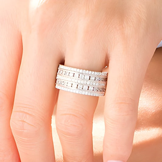 2.0 CT. TW Diamond Multi-Row Vintage-Style Engagement Ring in 10K White Gold