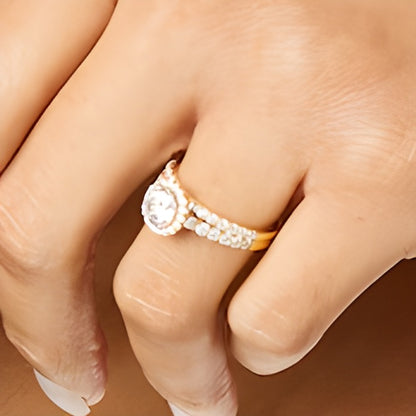1.75 CT. TW Lab-Grown Diamond Frame Bridal Set in 14K Gold (I/SI2)