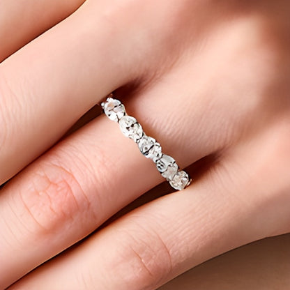 3.33 CT. TW Oval Diamond Eternity Band in 14K White Gold (I/SI2) - Size 8