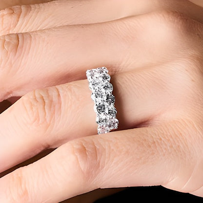 2.5 CT. TW Lab-Grown Diamond Two-Row Anniversary Band in 10K White Gold (F/VS2)