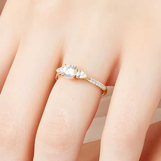 0.75 CT. TW Multi-Diamond Three Stone Engagement Ring in 10K Gold