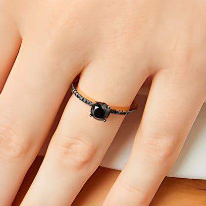 1.33 CT. TW Black Diamond Engagement Ring in 14K Gold