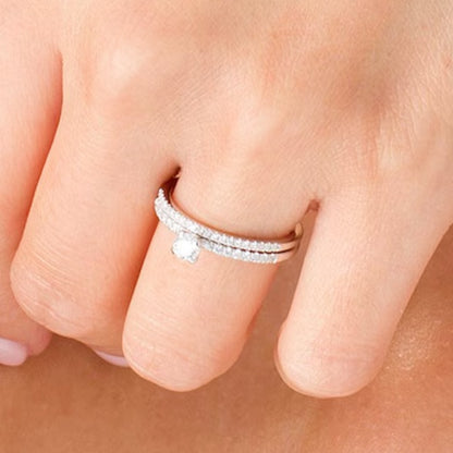 0.5 CT. TW Diamond Bridal Set in 10K White Gold