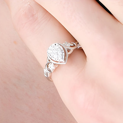 Cherished Promise Collectionâ¢ 0.2 CT. TW Diamond Teardrop Frame Promise Ring in Sterling Silver