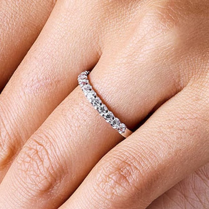 0.5 CT. TW Diamond Prong Band in 14K White Gold