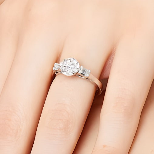 1.0 CT. TW Multi-Diamond Composite Engagement Ring in 10K White Gold