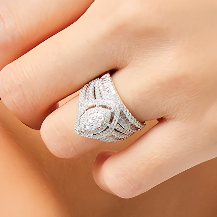 1.75 CT. TW Marquise Multi-Diamond Vintage-Style Bridal Set in 10K White Gold