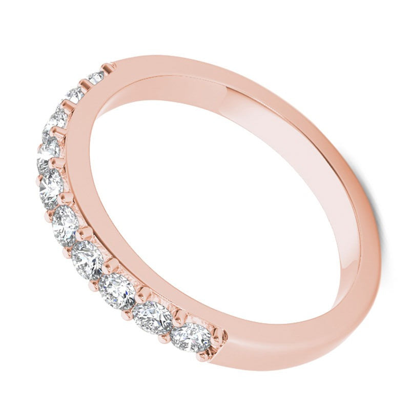 0.5 CT. TW Diamond Wedding Band in 10K Rose Gold