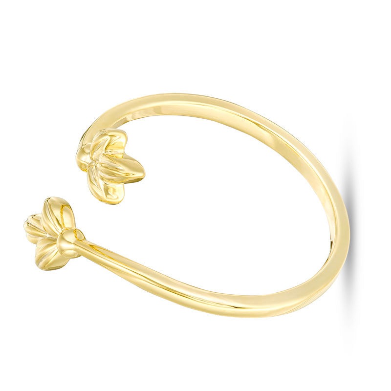 Flower Bloom Bypass Ring in 10K Gold