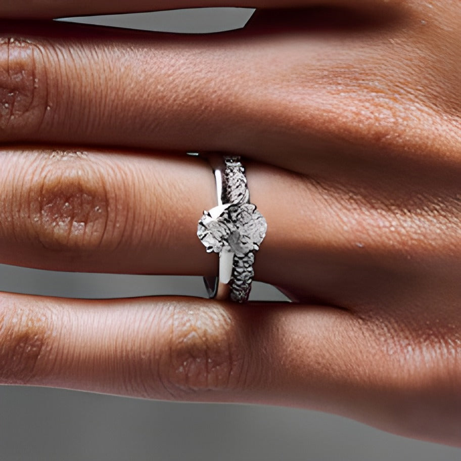2.0 CT. TW Oval Lab-Grown Diamond Hidden Frame Bridal Set in 14K White Gold (F/VS2)