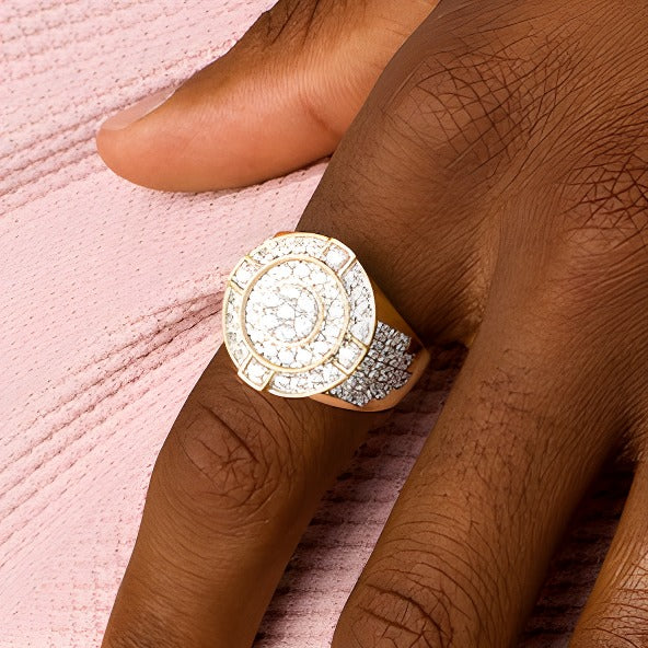 2.5 CT. TW Multi-Diamond Double Frame Ring in 10K Gold