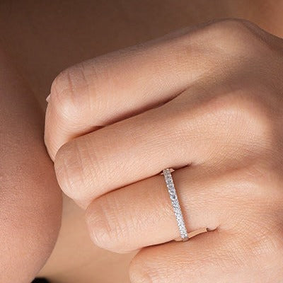 0.33 CT. TW Diamond Wedding Band in 10K White Gold