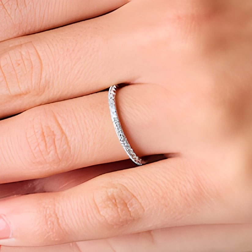 0.25 CT. TW Lab-Grown Diamond Band in 14K White Gold (F/SI2)