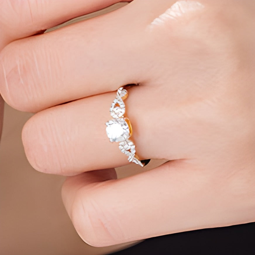 0.88 CT. TW Diamond Loop-Sides Engagement Ring in 10K Gold