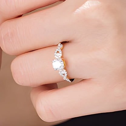 0.88 CT. TW Diamond Loop-Sides Engagement Ring in 10K Gold