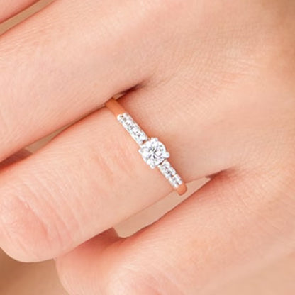 0.33 CT. TW Diamond Engagement Ring in 10K Rose Gold