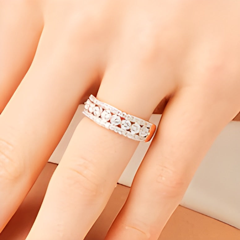 1.0 CT. TW Diamond Edge Band in 10K Rose Gold