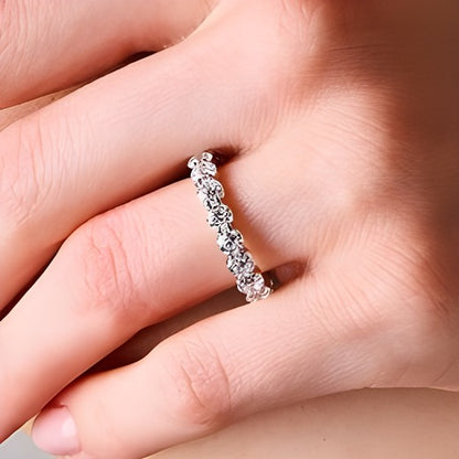 4.0 CT. TW Lab-Grown Diamond Scallop Eternity Band in 14K White Gold (F/VS2) - Size 6