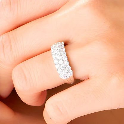 1.5 CT. TW Diamond Multi-Row Band in 10K White Gold