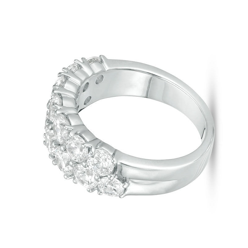 4.0 CT. TW Diamond Double Row Anniversary Band in 10K White Gold