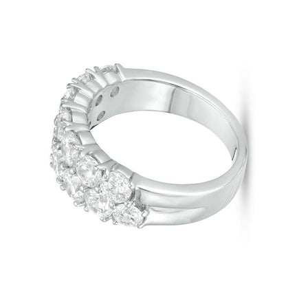 4.0 CT. TW Diamond Double Row Anniversary Band in 10K White Gold