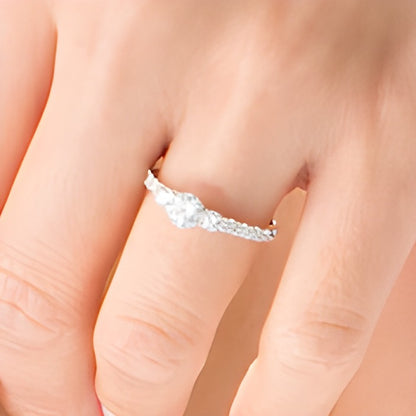 1.0 CT. TW Diamond Three Stone Engagement Ring in 14K White Gold