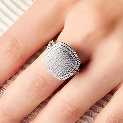1.0 CT. TW Cushion-Shaped Multi-Diamond Double Frame Split Shank Ring in 10K White Gold