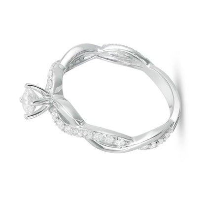 1.0 CT. TW Diamond Twist Engagement Ring in 14K White Gold