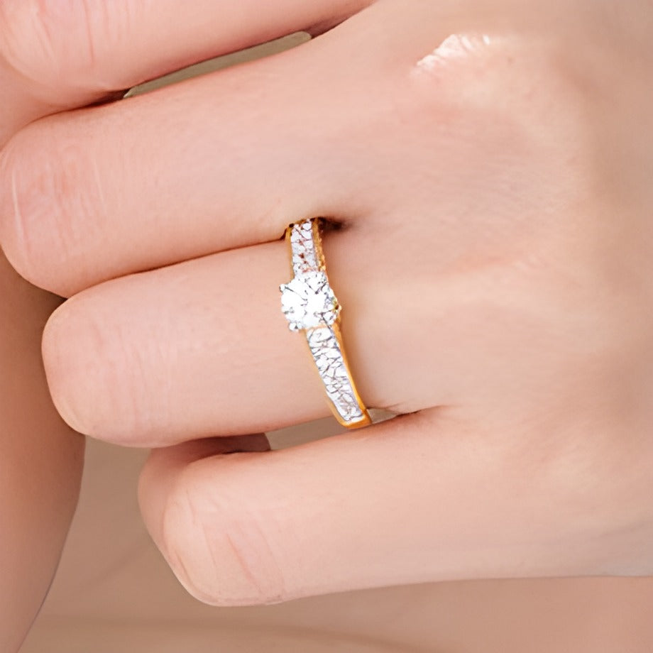 0.63 CT. TW Diamond Art Deco Engagement Ring in 10K Gold