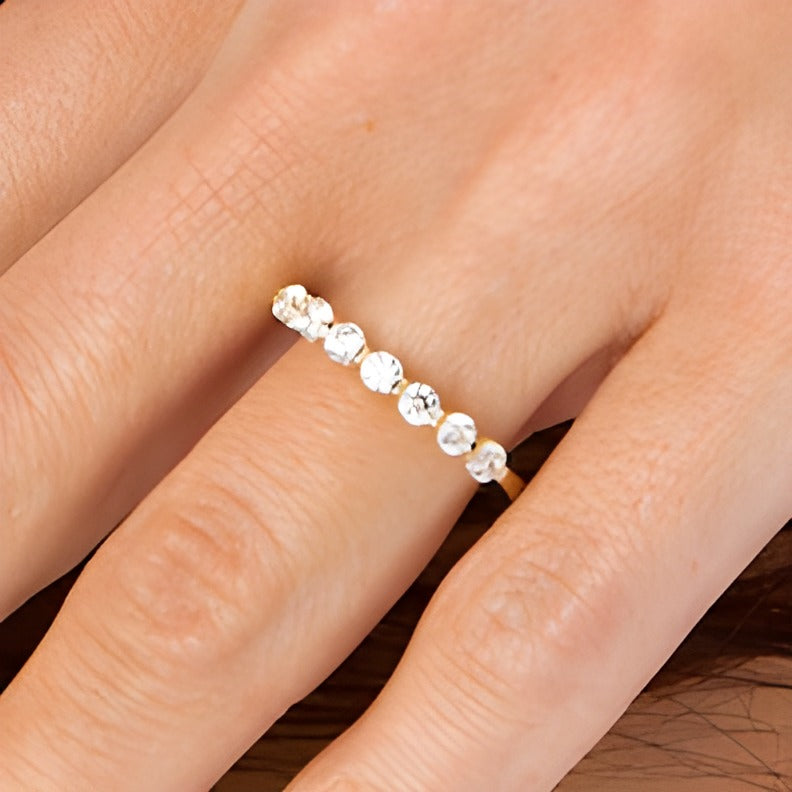 0.5 CT. TW Diamond Seven Stone Anniversary Band in 14K Gold