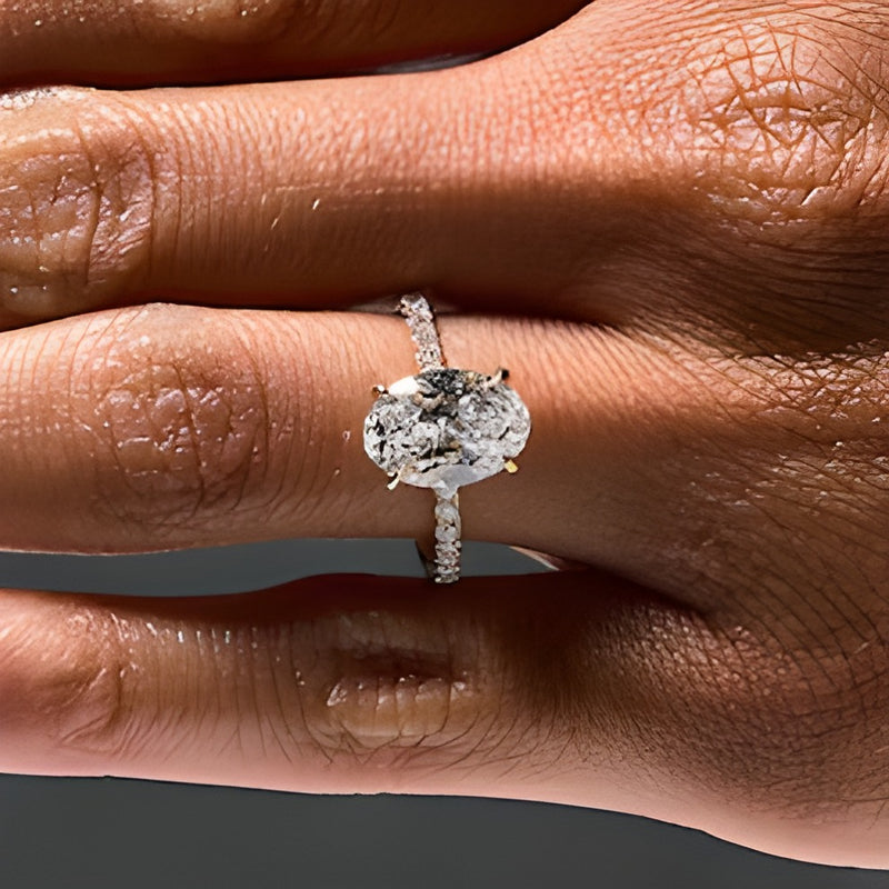 3.5 CT. TW Oval-Cut Lab-Grown Diamond Engagement Ring in 18K Gold (D/IF)