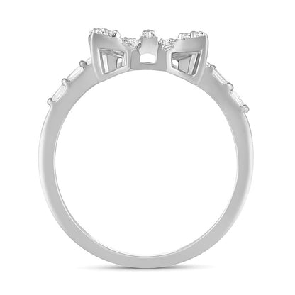 0.5 CT. TW Multi-Diamond Butterfly Ring in 10K White Gold