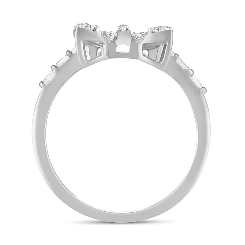 0.5 CT. TW Multi-Diamond Butterfly Ring in 10K White Gold