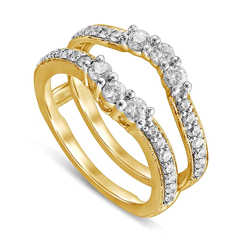 0.75 CT. TW Diamond Vintage-Style Solitaire Enhancer in 14K Gold