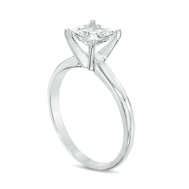 1.0 CT. Princess-Cut Diamond Solitaire Engagement Ring in 14K White Gold (I/I2)