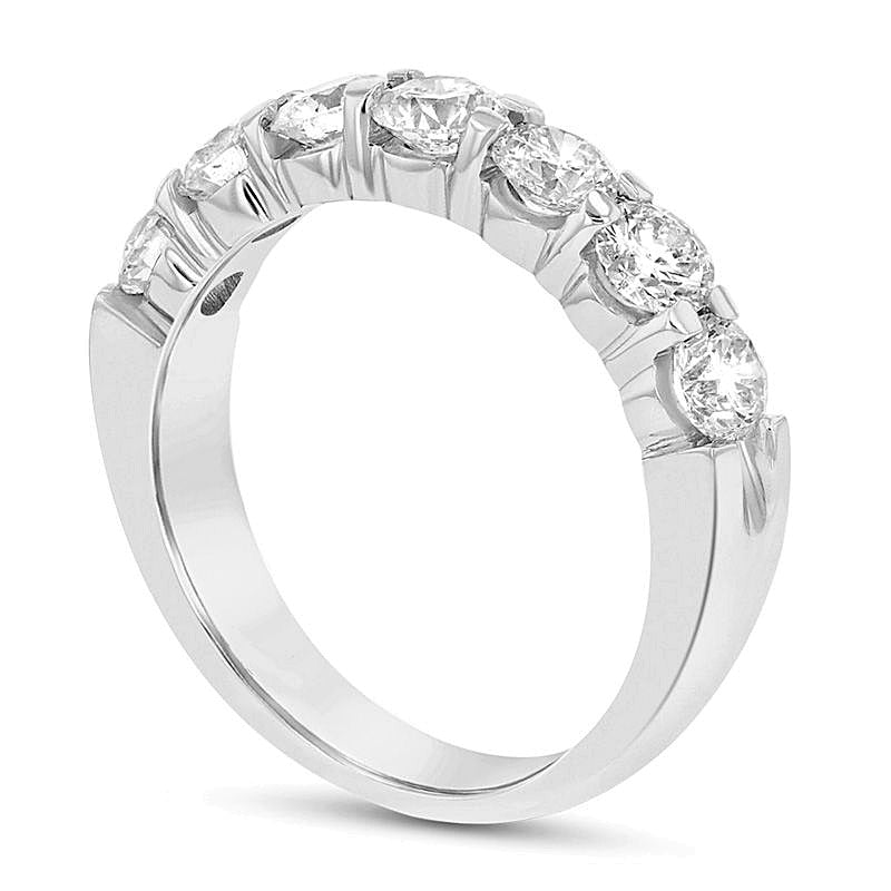 1.5 CT. TW Diamond Seven Stone Anniversary Band in 14K White Gold