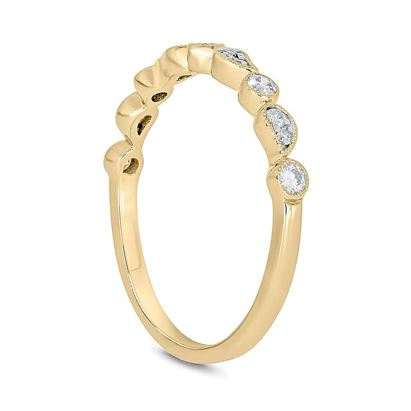 0.2 CT. TW Diamond Paisley Stackable Band in 10K Gold