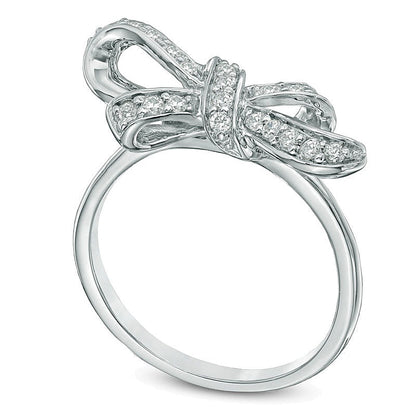 0.25 CT. TW Diamond Bow Ring in Sterling Silver