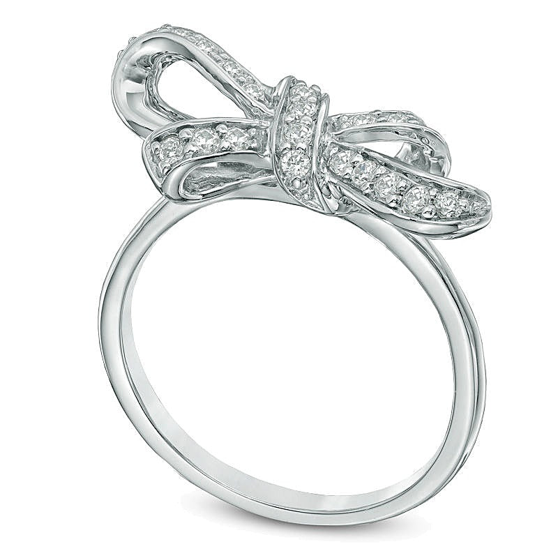 0.25 CT. TW Diamond Bow Ring in Sterling Silver
