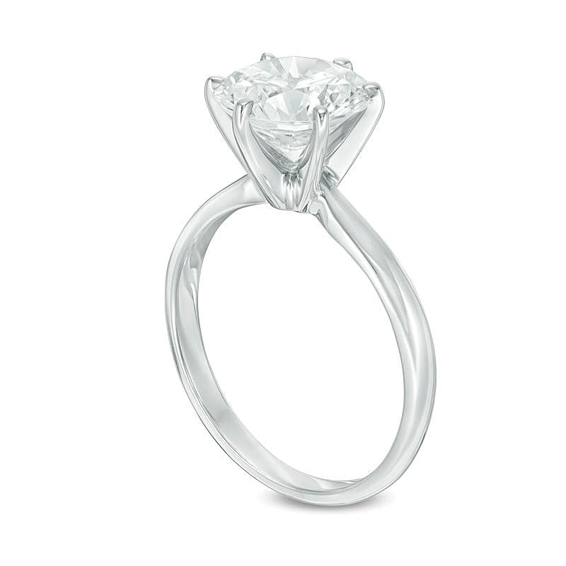 3.0 CT. Diamond Solitaire Engagement Ring in 14K White Gold (I/I2)