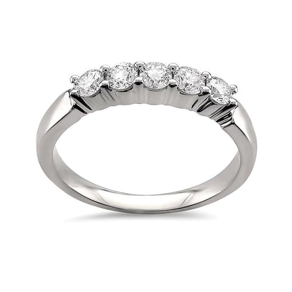 0.5 CT. TW Diamond Five Stone Ring in Platinum