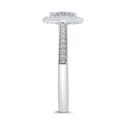 0.25 CT. TW Marquise-Cut Diamond Frame Promise Ring in 10K White Gold