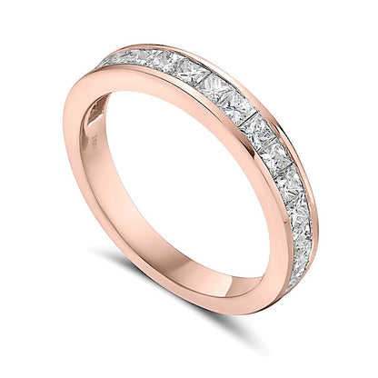 1.0 CT. TW Princess-Cut Diamond Anniversary Band in 10K Rose Gold
