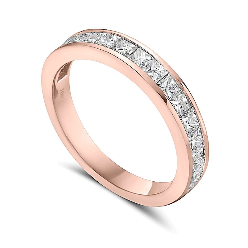 1.0 CT. TW Princess-Cut Diamond Anniversary Band in 10K Rose Gold