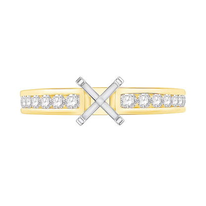 0.38 CT. TW Channel-Set Diamond Solitaire Semi Mount in 14K Gold
